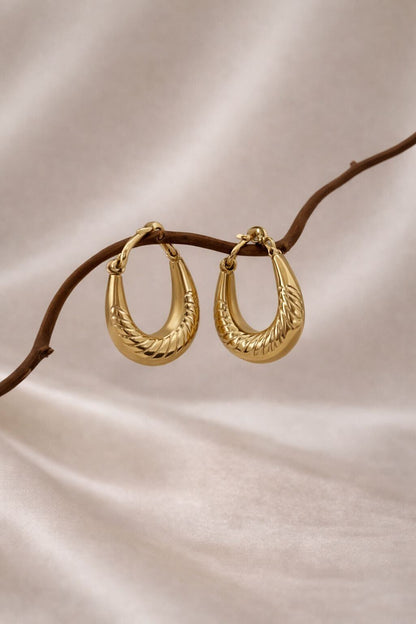 Everyday golden hoops