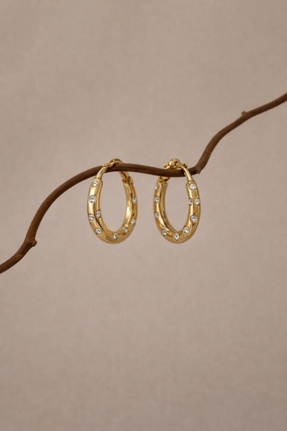 Twisted chain earrings