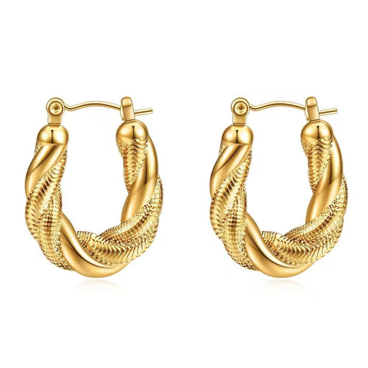 Twisted chain earrings